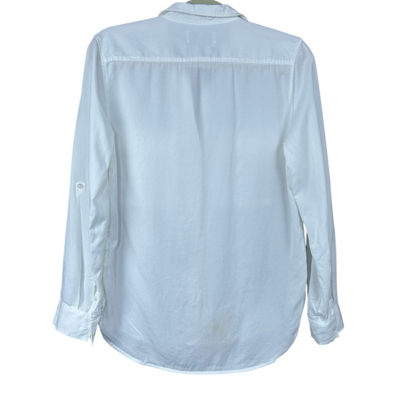 Aritzia Babaton Utility Button Up Shirt XS Drapey Twill QuietLuxury Preppy - Picture 12 of 16